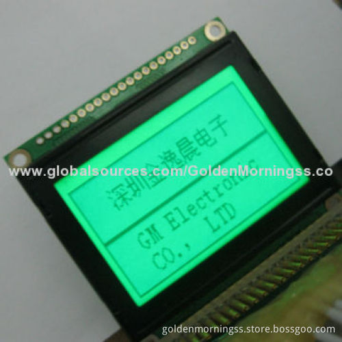 128x64 Dots Graphic LCD display Module, STN Positive, Location Hole